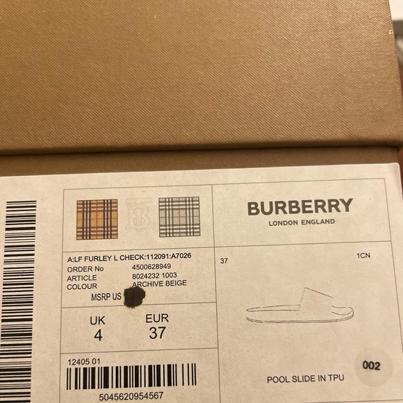 Burberry vintage checker brown slide - Picture 1 of 2